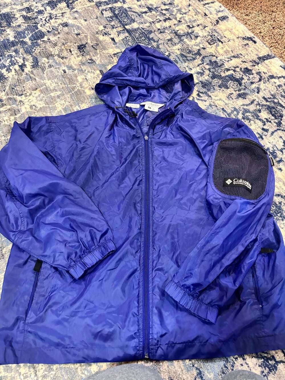 Columbia Packable Windbreaker Size XL Blue Jacket